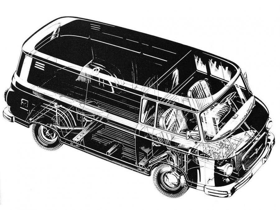 Схема Barkas B1000 Kastenwagen 1961 года  (фото 6 из 7)